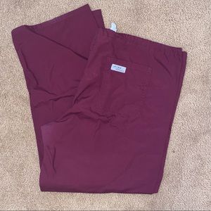 Burgundy Urbane Unisex Scrub Pants